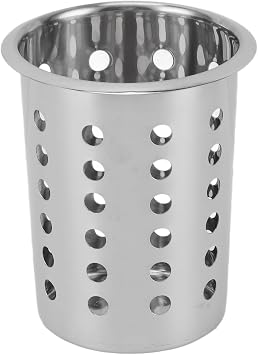 Stainless Steel Utensil Holder, Knives Forks Holder Flatware Cylinder Spoons Medium Countertop Cutlery Rustic Container Storage Chopstick Bucket Dish Spatula Brush Tool Holder