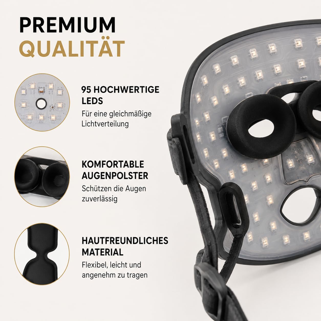 Masque LED pour le visage - 7 couleurs - Masque de luminothérapie pour rajeunir la peau et anti-âge - Photonthérapie professionnelle contre les rides et l'acné - Avec télécommande et protection