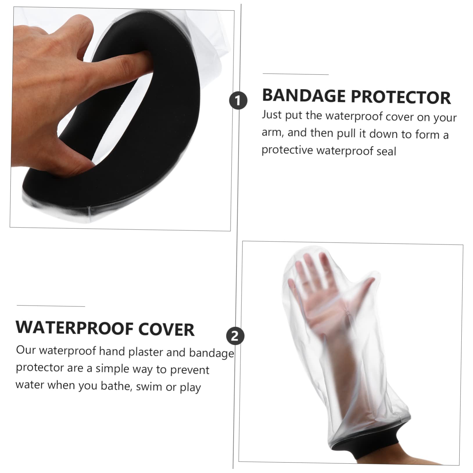 Gatuida 4 Stück wasserfeste Hülle badehauben shower caps Armgussabdeckung gipsschutz wasserfeste verbände pratzen boxen elastische Füße Rollen Gießen Kind Wanne