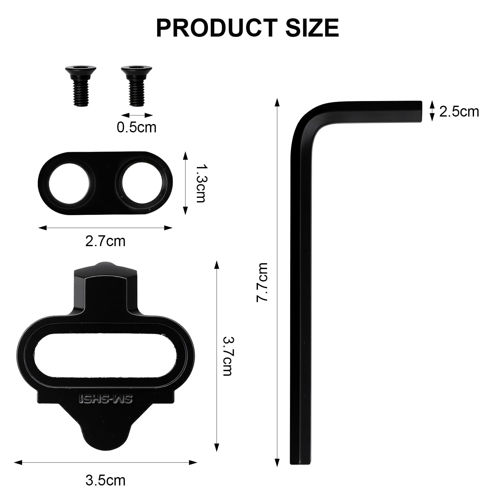 APOMOONS SPD Cleaty do butów rowerowych, kompatybilne z pedałami blokującymi SM SPD, serie Mountain Locking, Cleaty do Shimano, rowerów górskich, antypoślizgowych