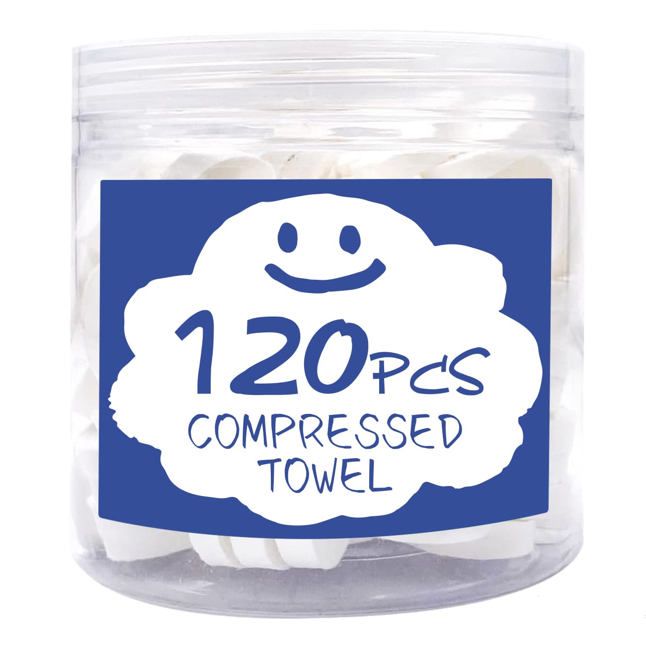 120 PCS Camping Compressed Towels - Disposable Face and Mini Towels for Travel Home Outdoor Activities - Portable