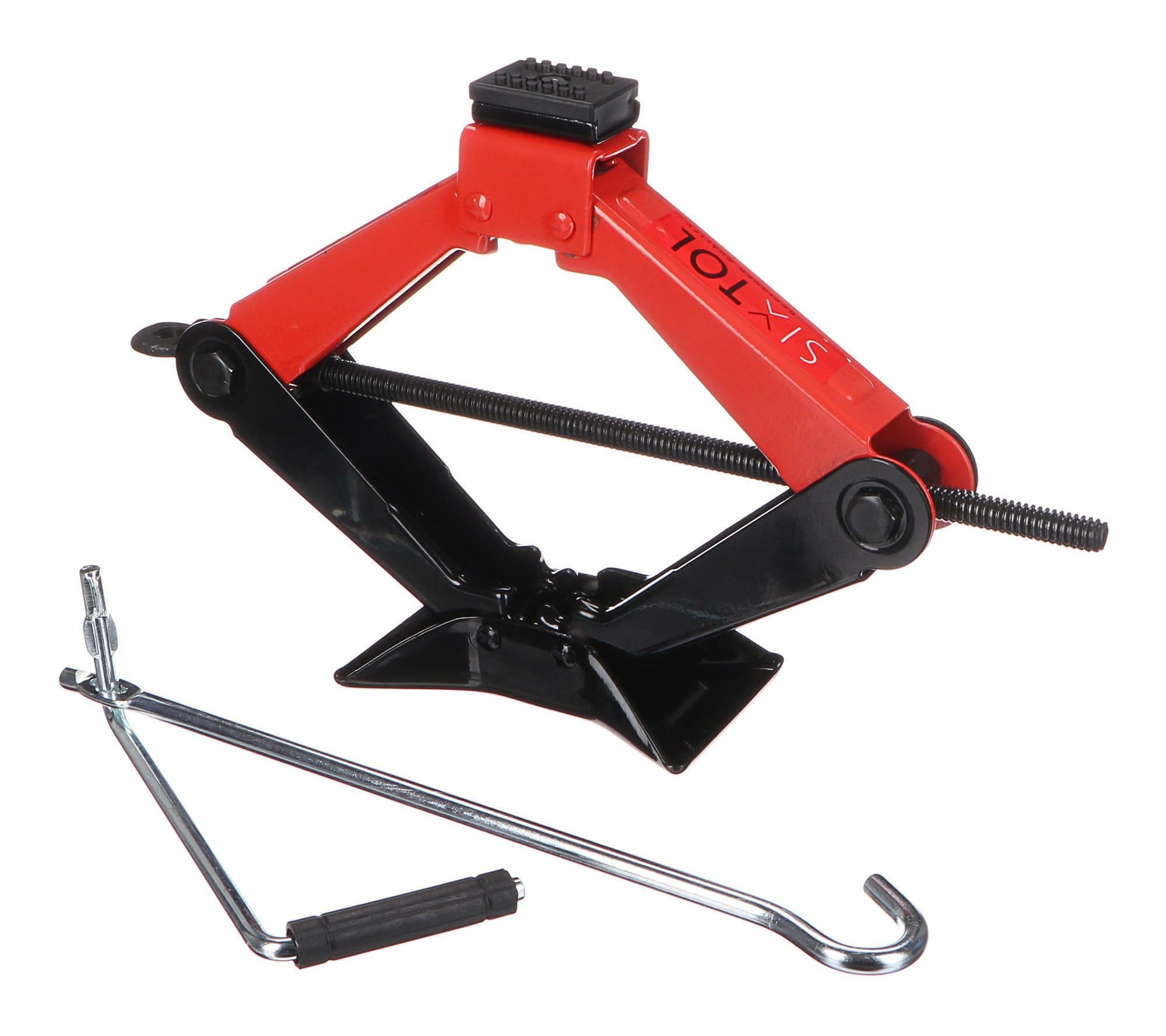 SIXTOL SX SCISSOR JACK 1,5T BASIC | Scissor Car Jack with Hook Handle | 1.5 Ton Capacity | Compact Emergency Jack