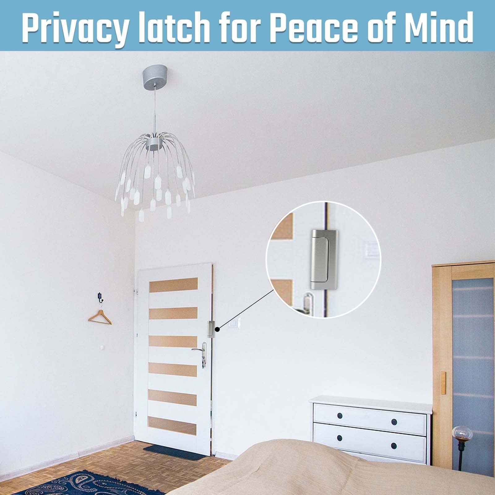 GreaTalent Lot de 5 serrures de sécurité pour porte de sécurité à la maison - Sécurité enfant - Ajoute une haute sécurité à la maison - Empêche l'entrée non autorisée - Finition en aluminium - Serrure