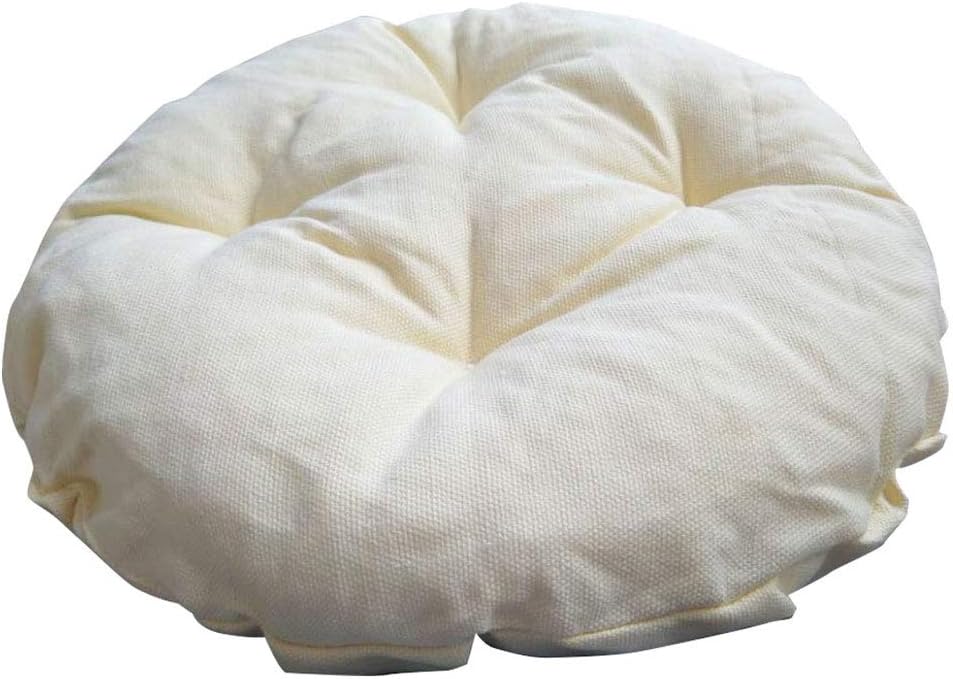 Round Bar Stool Cushion Memory Foam Bar Stool Covered Cushion Round Cushion with Elasticized Edge 14 inches Light Grey