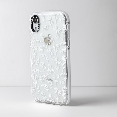 Miniatura 4 de Funda de Teléfono de Flores Blancas Bonitas Compatible con iPhone XR, Patrón Estético Floral, Protección Completa del Cuerpo de TPU Suave a Prueba