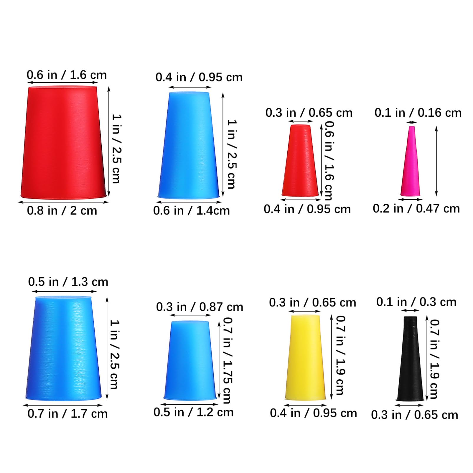 FUNOMOCYA Seal Holes 110pcs Silicone Stoppers Tapered Bottle Plugs Lab Flask Stoppers Sealing Plugs Heat Breakage Resistant