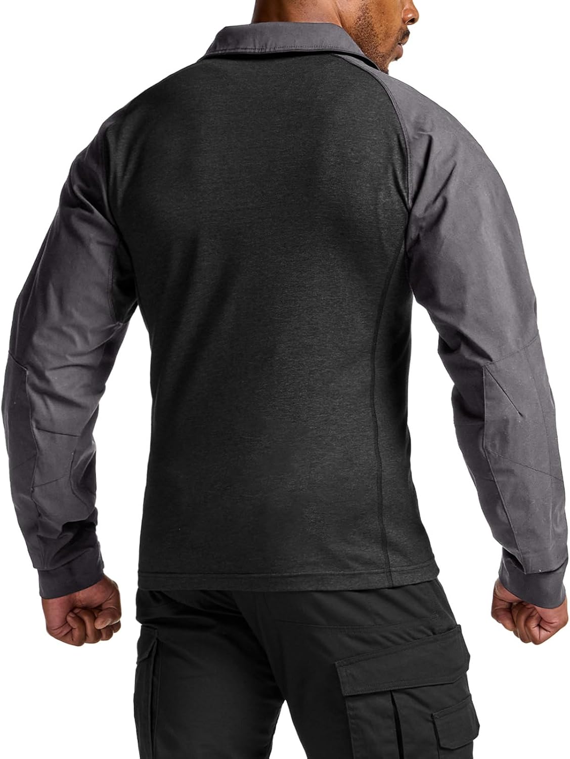 CQR Men's Combat Shirt Tactical 1/4 Zip Long Sleeve Military BDU Shirts Camo EDC Top with Pockets - Image 2