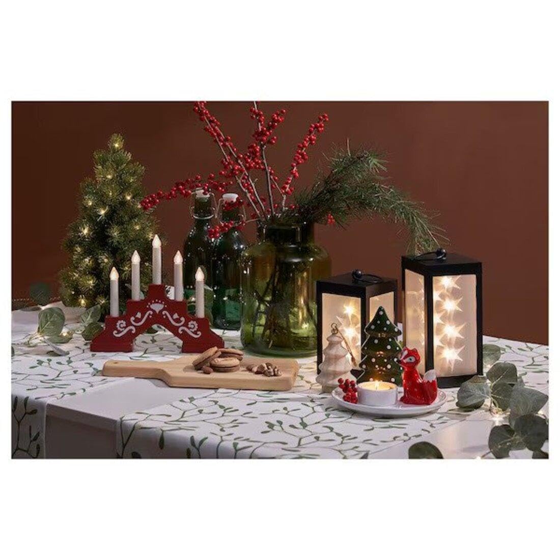 Ikea LED 5-Armed Candelabra, Battery-Operated/mini red 1