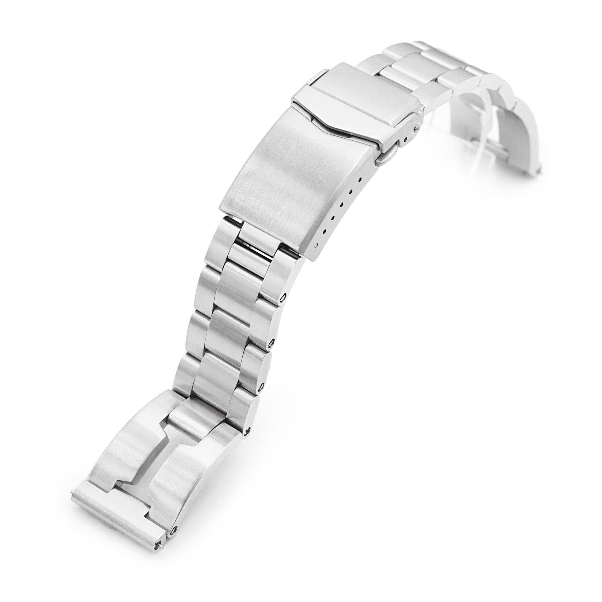 MiLTAT 20mm Retro Shaver Blade Bracelet de montre en métal à dégagement rapide Extrémité droite