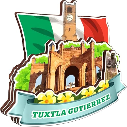 Vista 51 de Veracruz México - Imán de madera para nevera, colección 3D, madera 3D, hecho a mano, recuerdos de la ciudad, imán para nevera, decoración del hogar