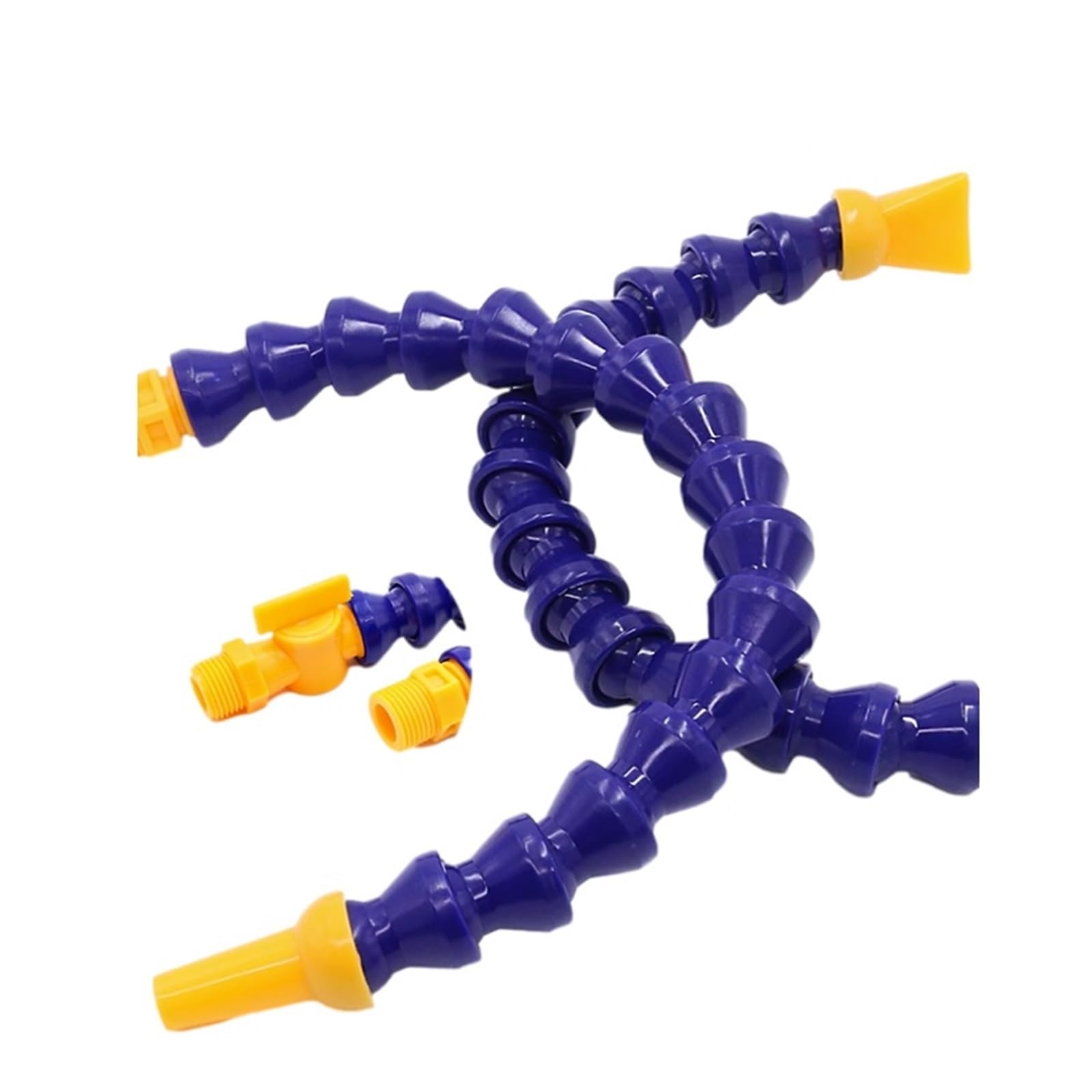 Flexible Coolant Pipe Pneumatic Tube G 3/4 Male Thread Plastic Flexible Water Oil Coolant Pipe Hose for Lathe CNC Machine(Flat600mmWithSwitch)