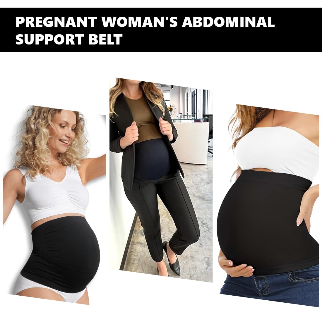 Bande De Ventre De Maternité - Bandeau Ceinture De Grossesse Confortable Pour Femmes Enceintes