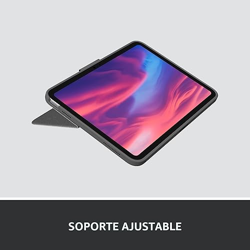 Miniatura 5 de Logitech Combo Touch Funda para iPad de 10ª generación, teclado desmontable, trackpad de gran precisión, teclado retroiluminado, conector Gris Oxford