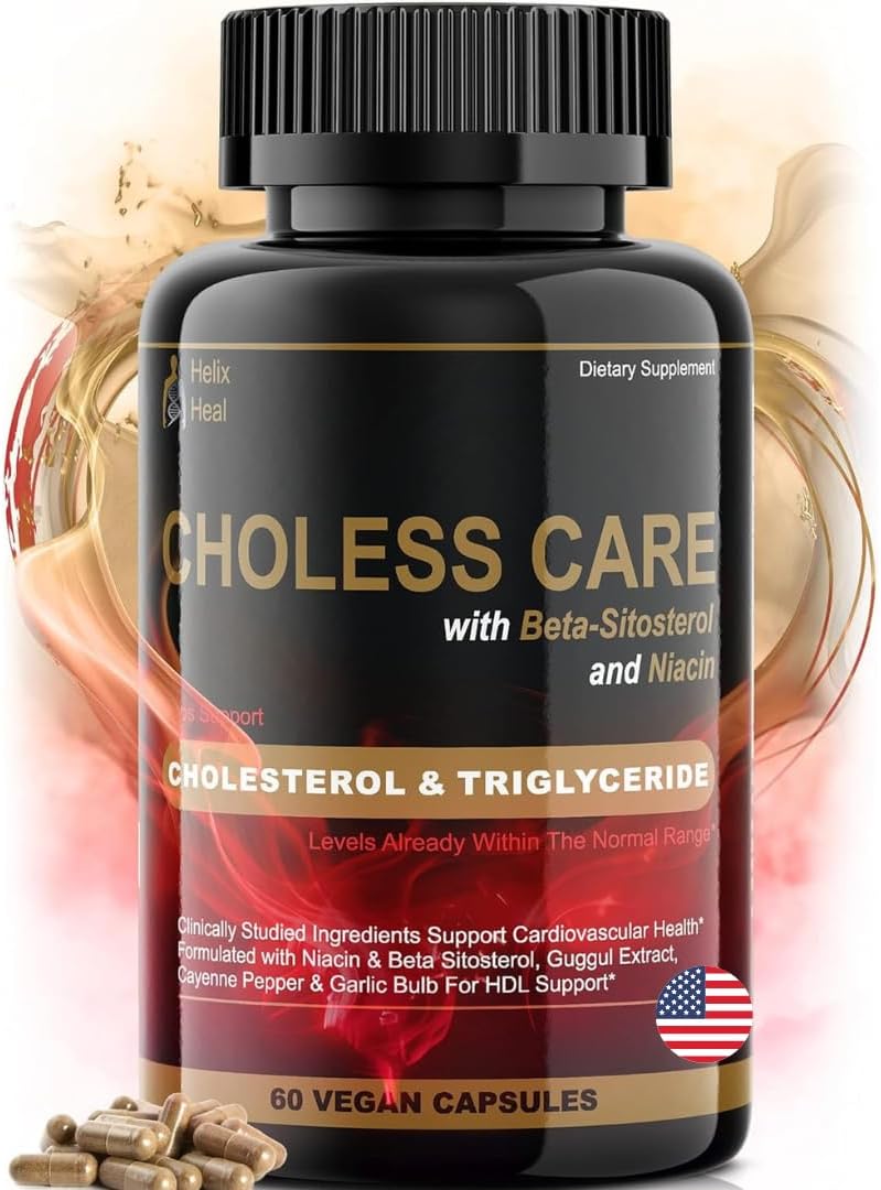 Helix Heal Cholesterol Supplement - Triglycerides Support Health Capsules