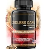 Cholesterol Supplement - Triglycerides Support Capsules w. Organic, Odorless Garlic, Cayenne Pepper, Plant Sterols to Support Normal HDL and LDL Cholesterol Levels w. Antioxidant Niacin (Vitamin B3)