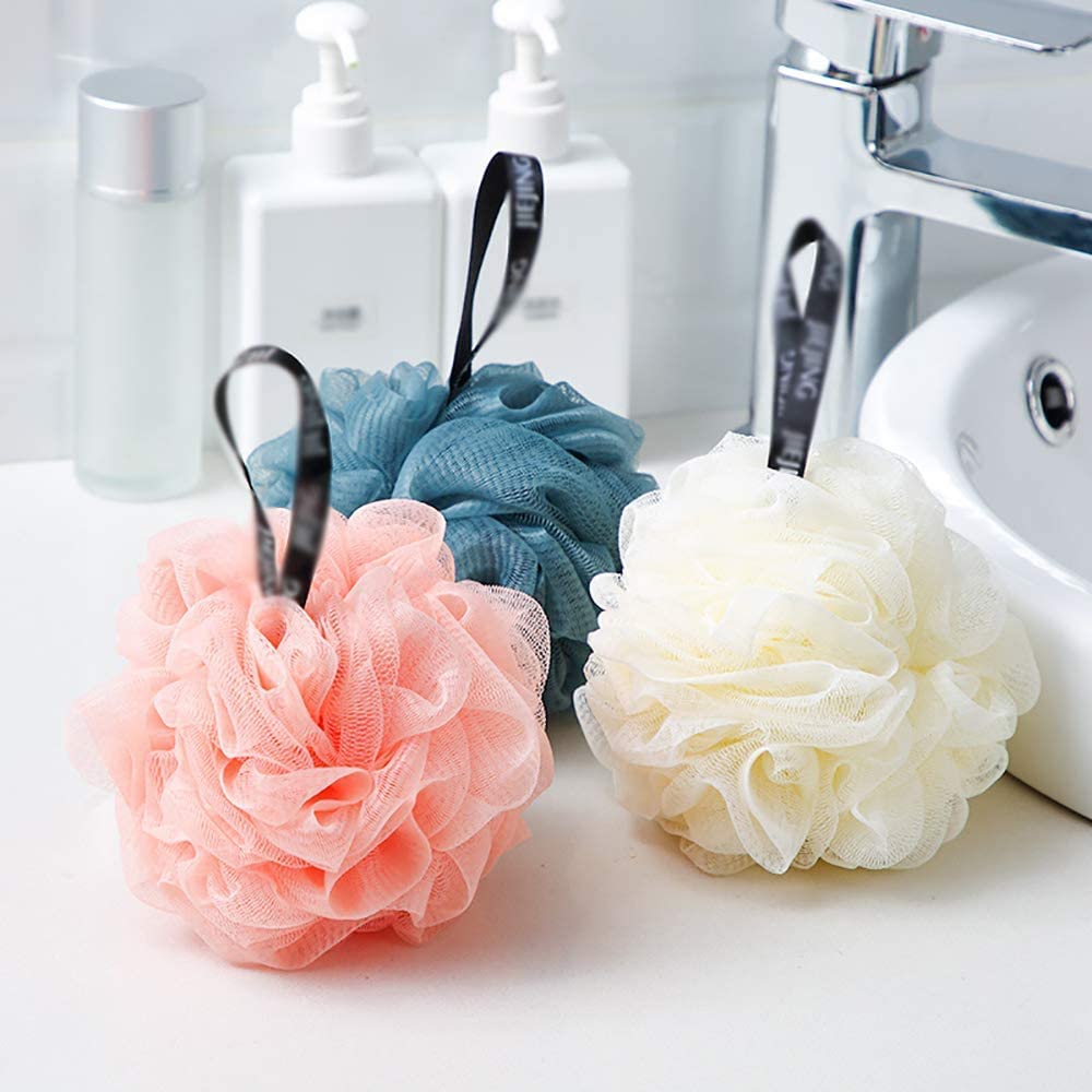 szt. Gąbka do kąpieli Loofah Prysznice siatkowe Puff Shower Ball Scrubber Piana Oczyść akcesoria kąpielowe