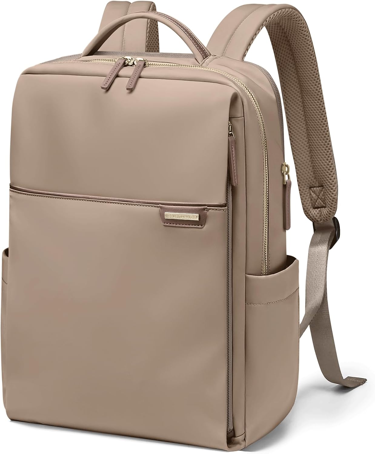 Laptop Backpack for Women, Work Business Traval Computer Backpacks with Laptop Compartment Waterproof Casual Daypack for Travel College,16Inch,Champagne Brown