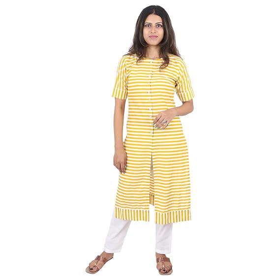 yellow kurtis amazon
