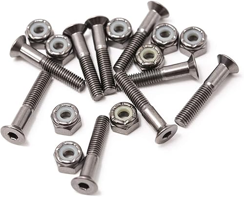 Miniatura 3 de ELOS Kit de hardware para monopatín - Accesorios de montaje para camiones, rodamientos de patineta 608, bujes de monopatín, pivote, tuercas de