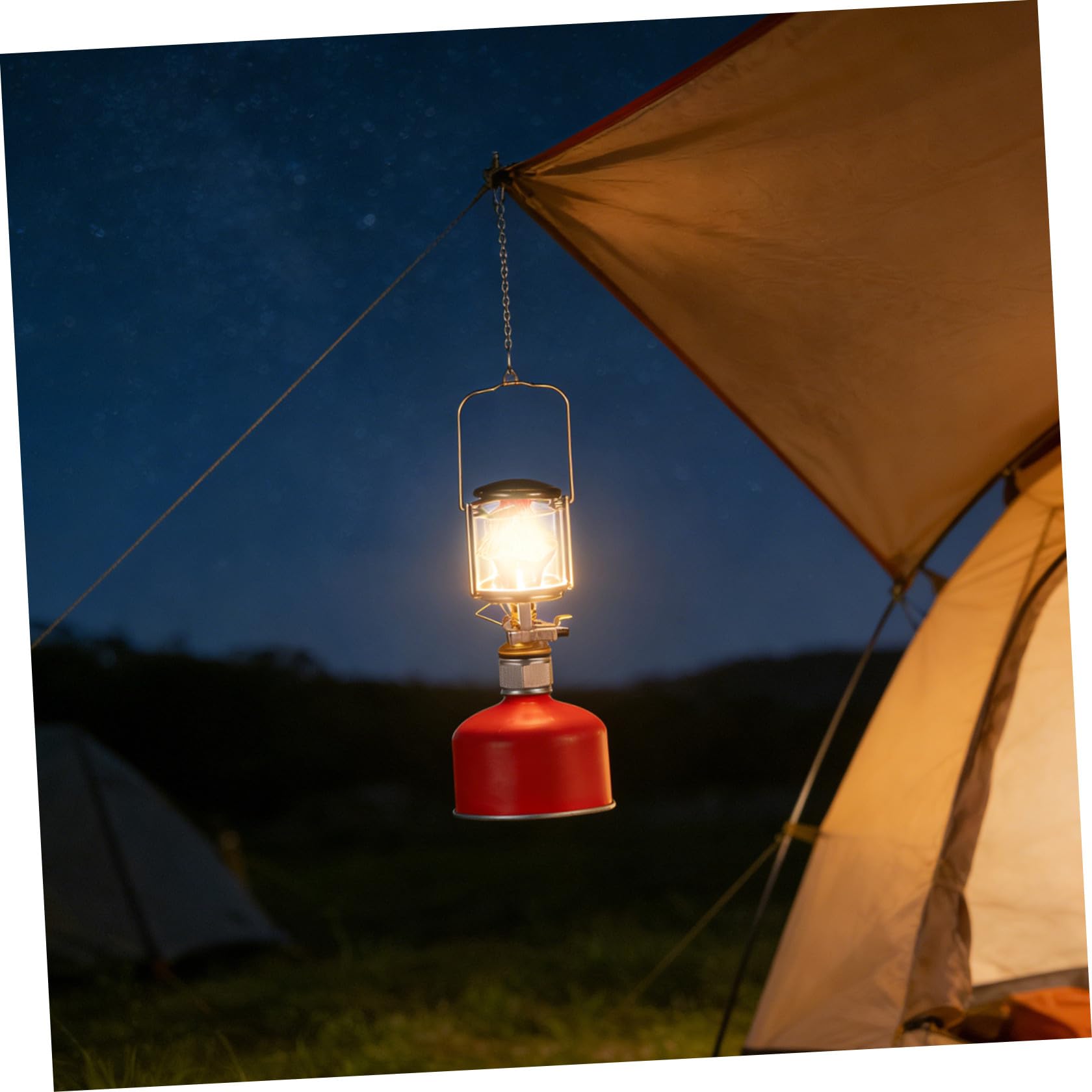 WOONEKY Lanterna a Gas da Campeggio Lampada da Campeggio Gas Rame Nylon e Plastica Acciaio Inossidabile Illuminazione