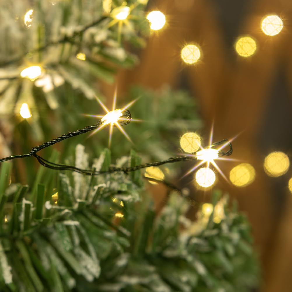 Accendi Petardo Luci 30m 1000 LED Bianco Caldo Verde Filo Cluster Lucine con Telecomando per Camera da Letto,Matrimonio,Compleanno,Festa,Albero di Natale,Giardino,Patio