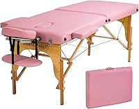Vista 22 de PayLessHere Cama de Masaje Portátil Mesa de Masaje de 24 pulgadas de Ancho Cama de Pestañas 2 Plegable Altura Ajustable Mesa de Spa con Bolsa No