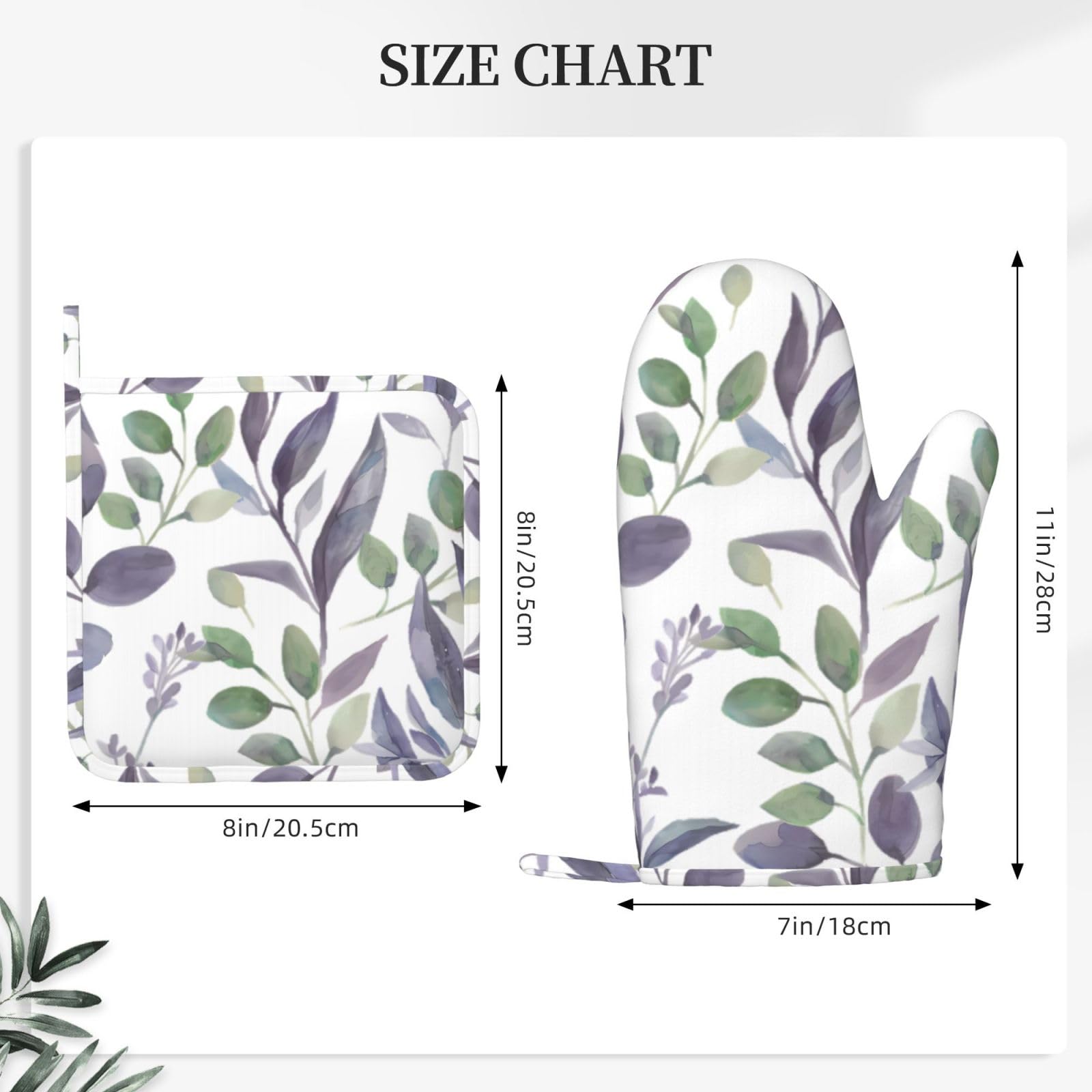 2 Stück Silikon Ofenhandschuhe - Rutschfeste Küchenhandschuhe Lila