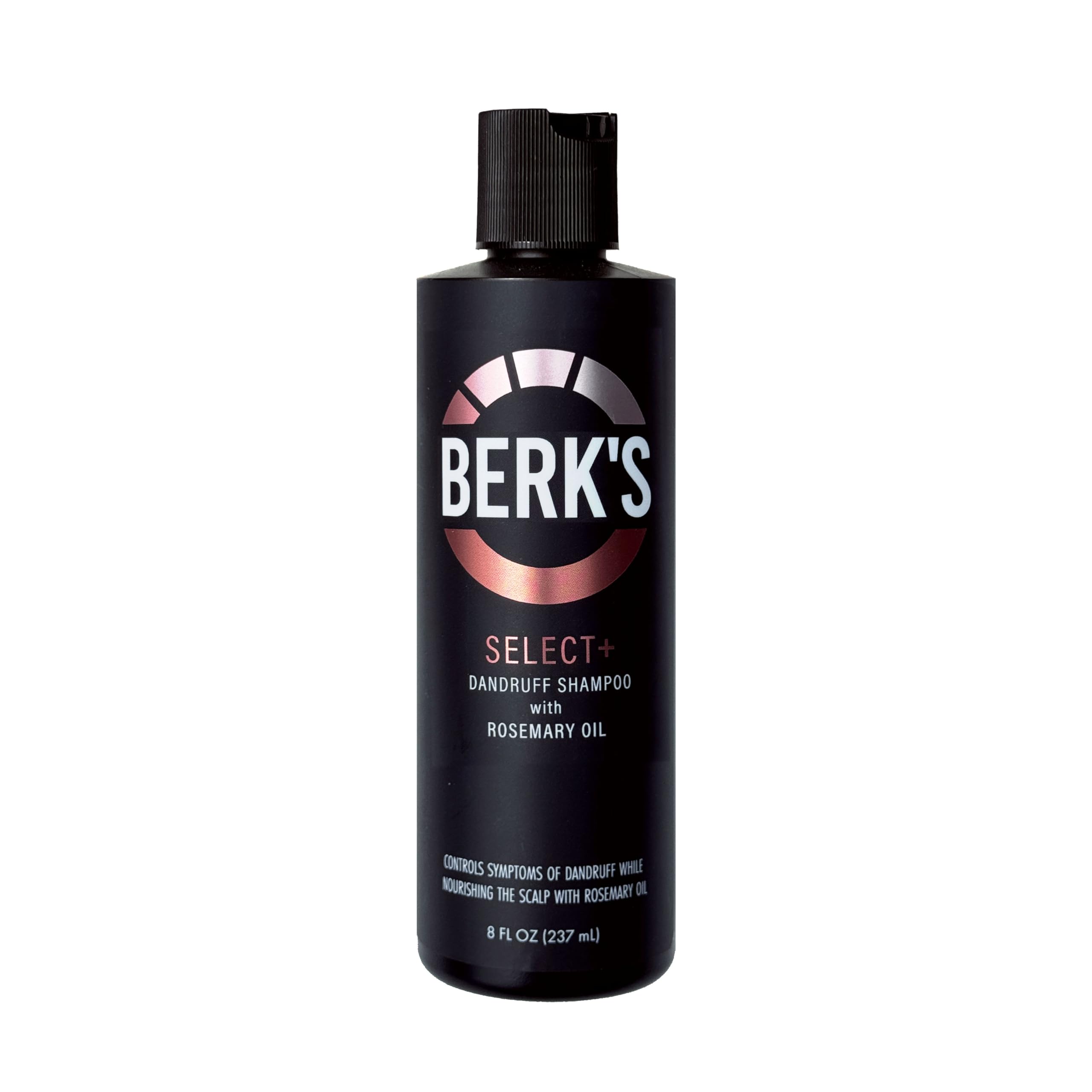 Berk's Dandruff Shampoo for Men 3% Salicylic Acid & 1.5% Sulfur Dandruff Shampoo with Rosemary Oil - 8 Fl Oz