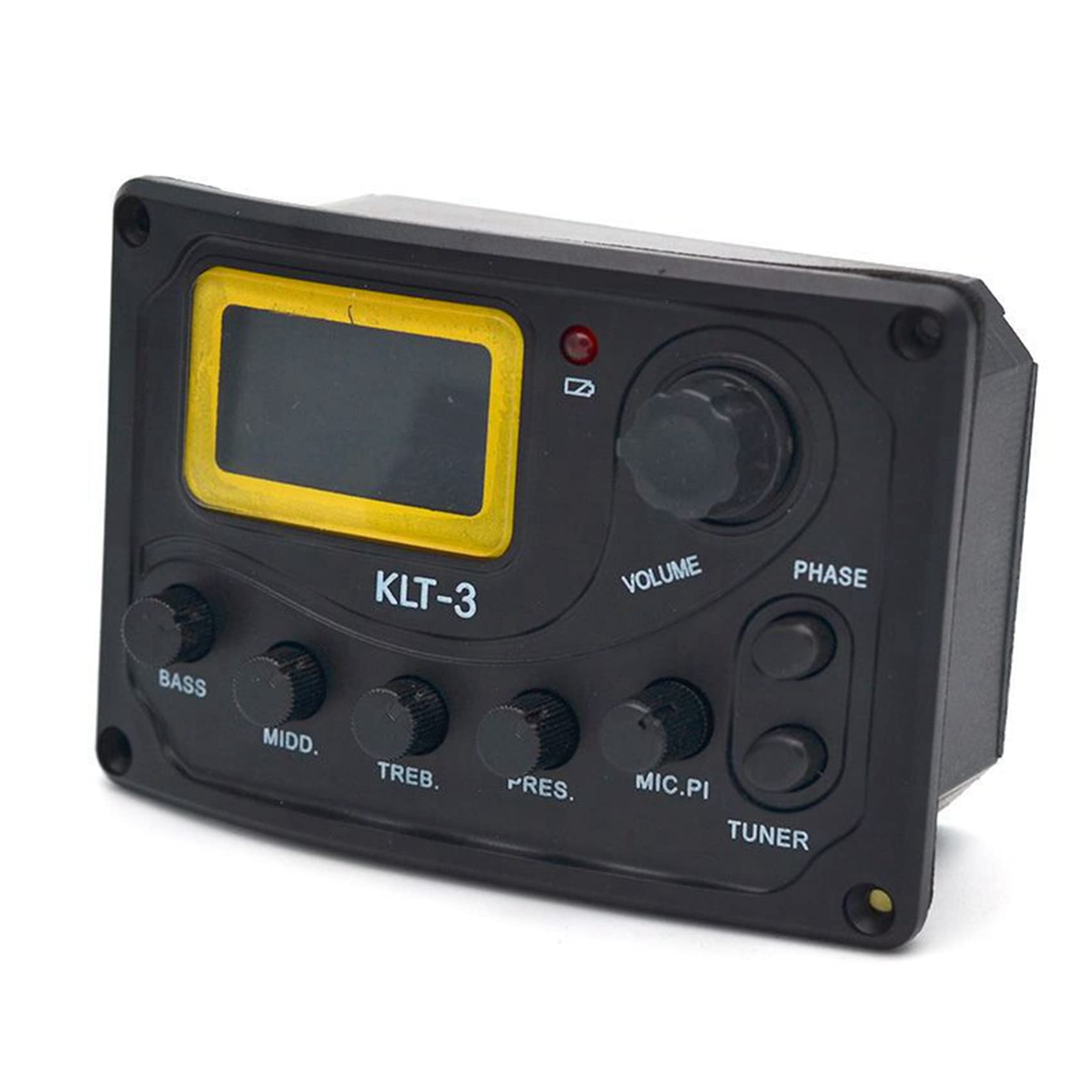 5X 4-pasmowy korektor Eq -3 gitara akustyczna gitara basowa przedwzmacniacz z cyfrowym tunerem gitarowym