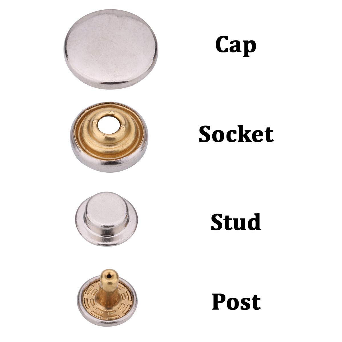 Doppelseitige Druckknöpfe Aus Messing, 12,5 Mm, 20 Stück – Perfekt Für Nähen & Reparatur!