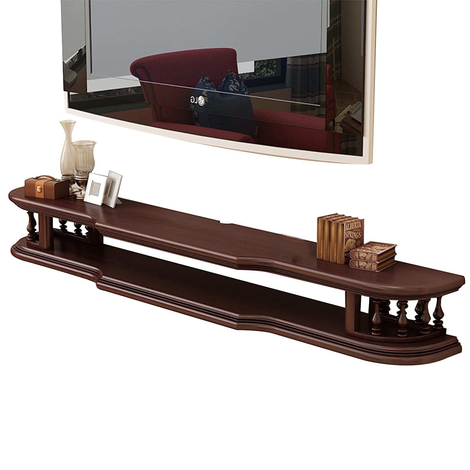 Buy Floating Tv Stand Unit Solid Wood Bedroom Settop Box Rack