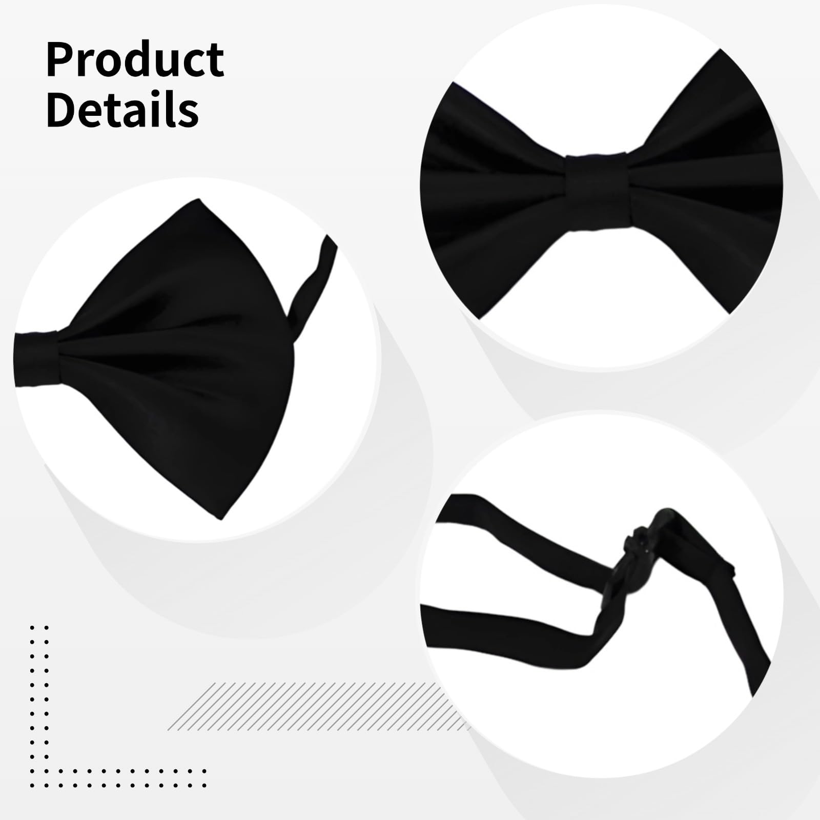 40 pajaritas preatadas de satén negro para hombre, ajustables, ideales para bodas y eventos grupales