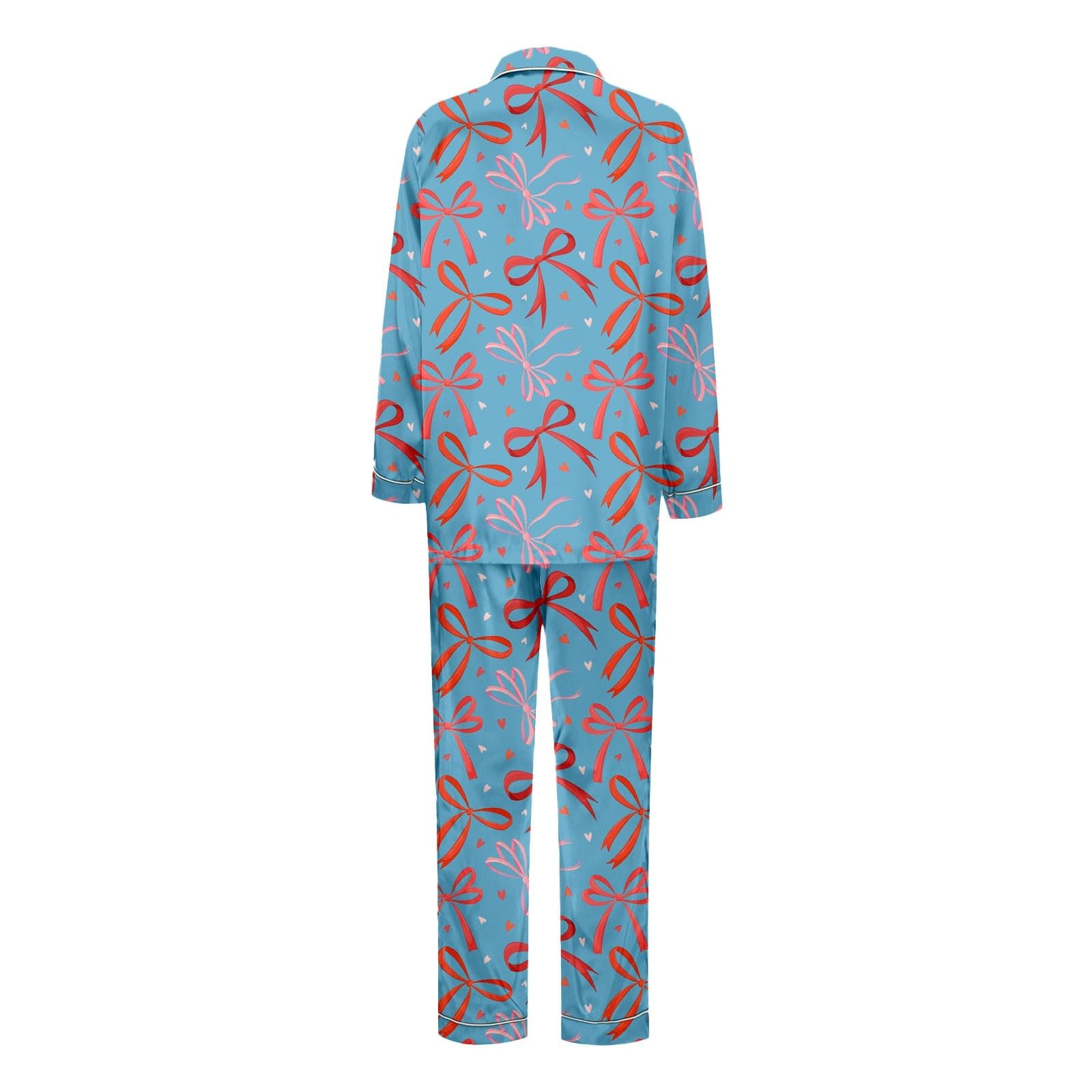 Bequemer, lässiger Schlafanzug mit Blumenmuster, Langarmshirt und Hose – komfortable Nachtwäsche für Zuhause