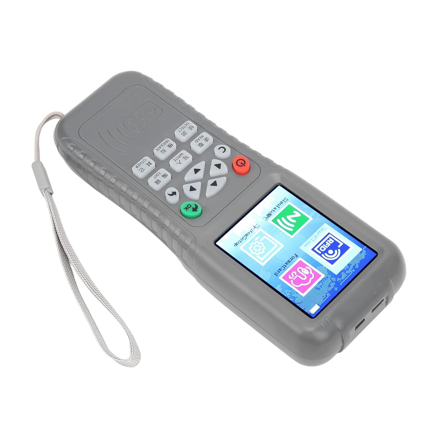 Card Copier Reader Writer, Color Screen Display with Voice Prompts, Portable Card Duplicator for Uid Fuld Care Zxuid Euid, IC Card Reader Key Copier with USB Cable and Manual (IC clamp)