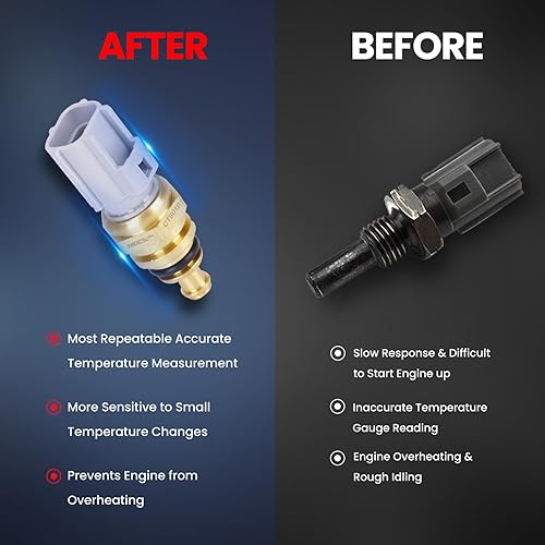 Miniatura 6 de MOCA Sensor de temperatura de refrigerante compatible con 02-10 para Mercury Mountaineer 4.0L, 13-20 para Ford Fusion 2.0L, 17-19 para Jaguar XE