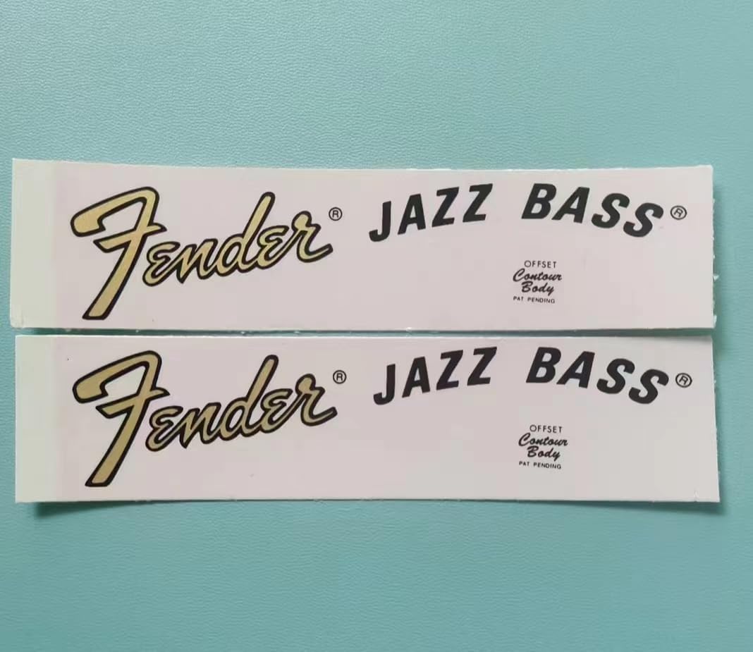 Fits For Fender Electric Guitar & Bass Head Stickers - J bass Logo Water Transfer Stickers - Trademark Tearable Film