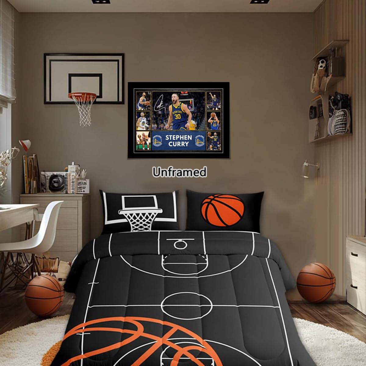 LPAIWXY Stephen Curry Poster For Fans Kids room Bedroom wall Decor-Basketball Stephen Curry Signed Posters Canvas Prints Picture For Teen Boy girls Gifts - 5