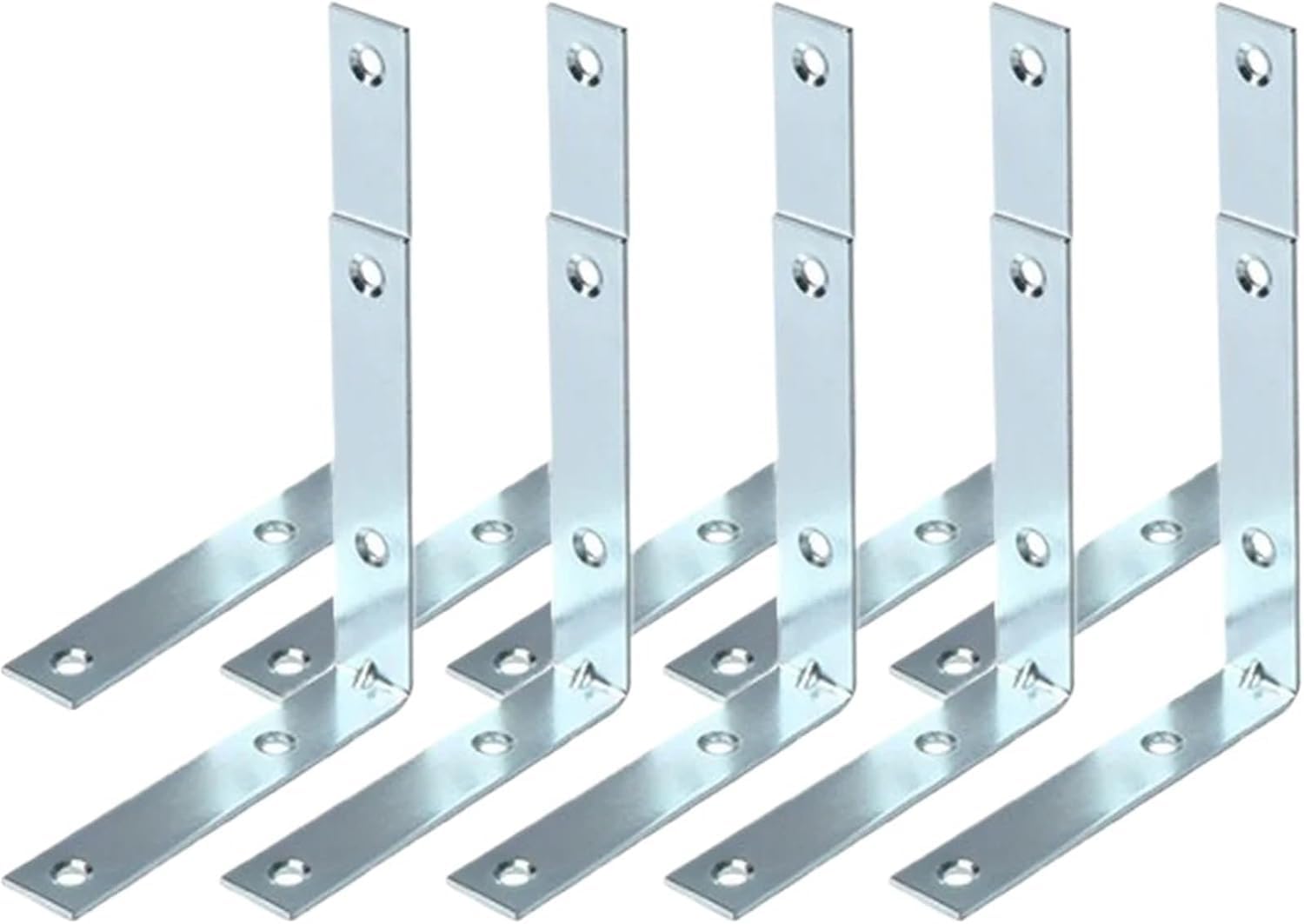 L Brackets 90 Degree Furniture Wood Shelf Door Cabinet Fastener Universal Stainless Steel Brace Joint Hardware(10pcs-50mm)