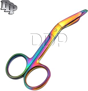 Heavy Duty Nurse Doctor Medic Lister Bandage Trauma Shears Scissors Premium Quality (DDP) (Multi Rainbow Color 3.5