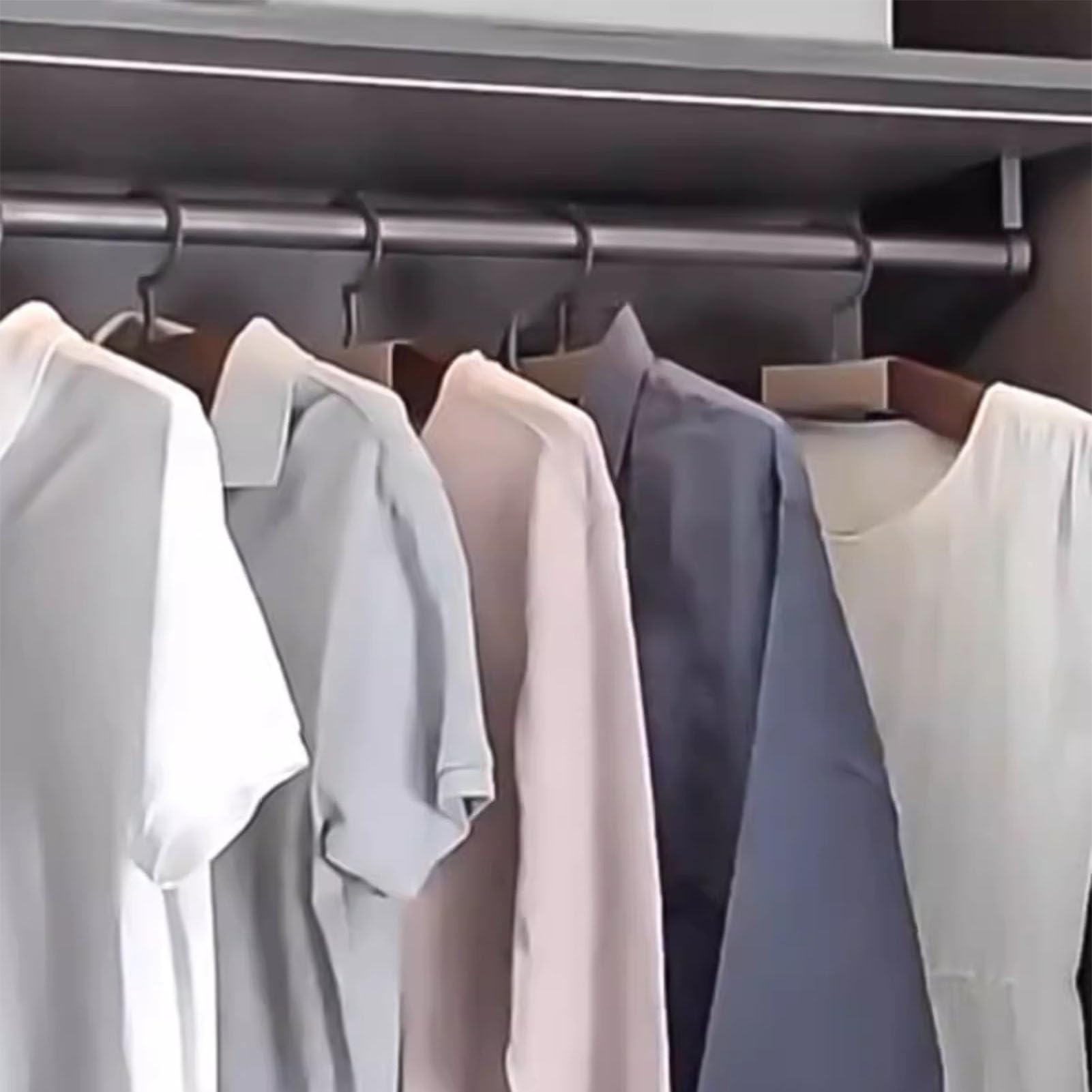 Pôle de garde-robe suspendu LWX double ancrage solide et gain de place