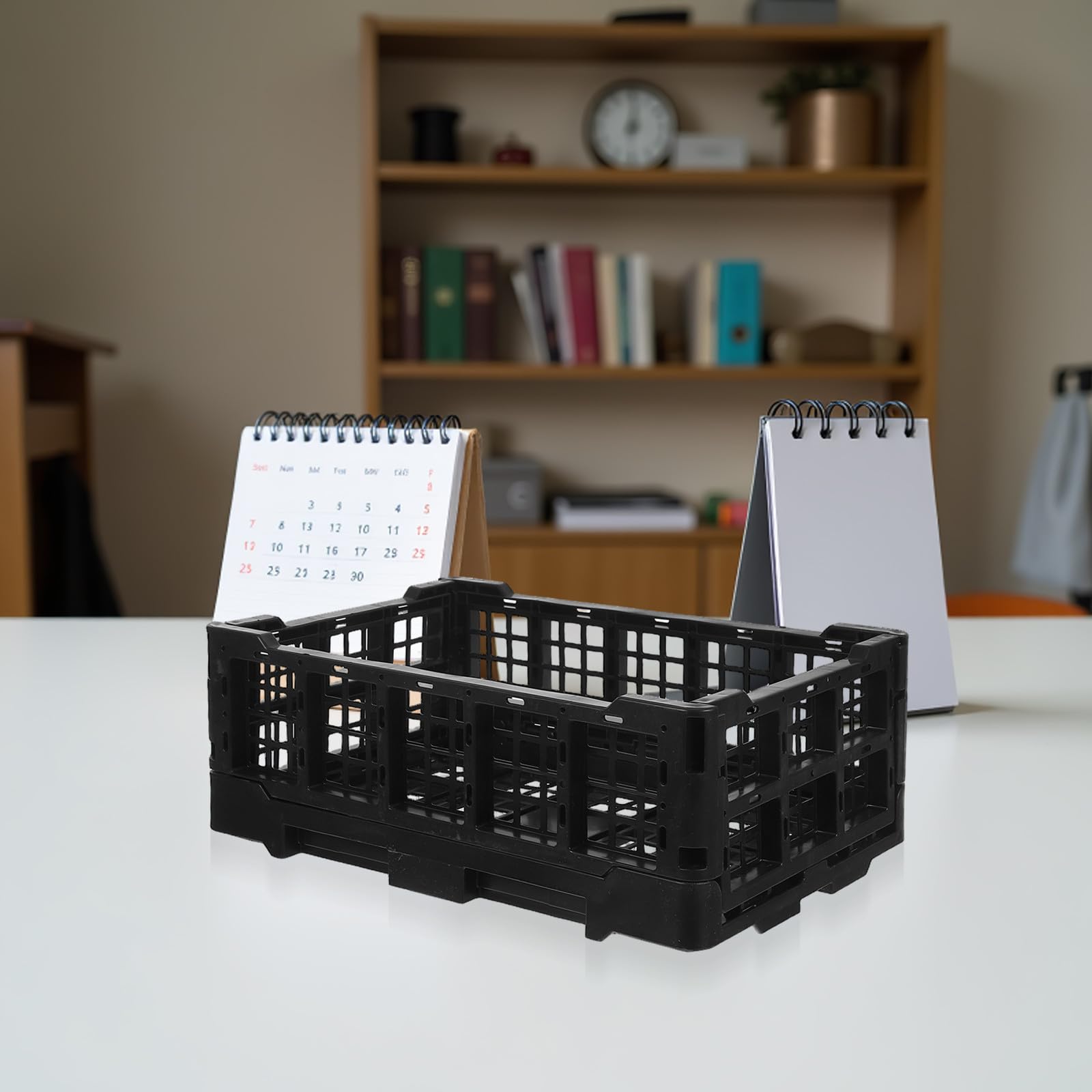 DOITOOL Caja de plástico plegable de 2 piezas: organizador portátil decorativo para ropa sucia en el armario. Cesta plegable funcional debajo de la cama. Solución de almacenamiento.