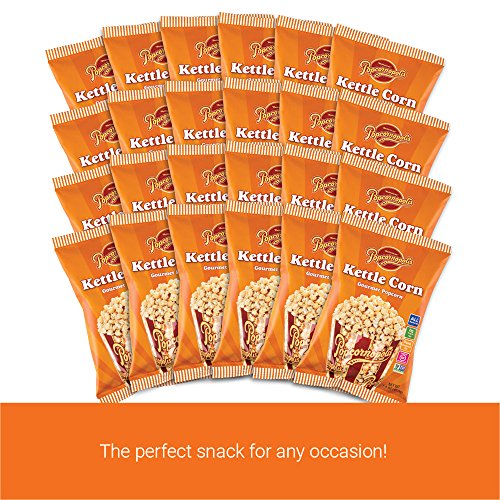 Popcornopolis Gourmet Popcorn Snack Bags, Pack of 24 Kettle Corn 1.5 Ounce Bags