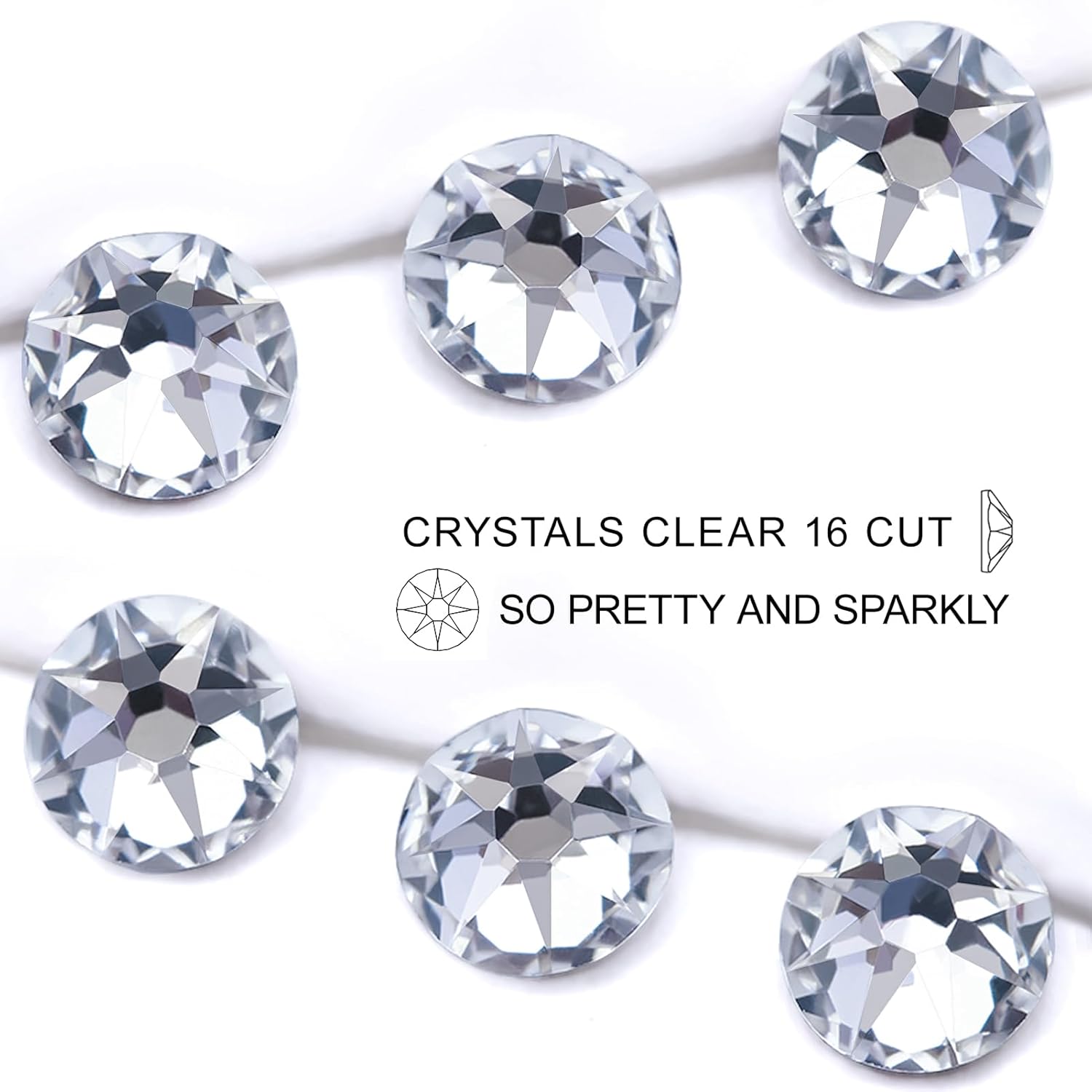 Novani 500pcs Clear Rhinestones Flat Back Round Rhinestone Style 2088 Sparkly Crystal Gemstones for Nail Art and Crafting,SS20(4.6-4.8mm - Image 2