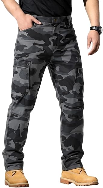 Pantalones para Trabajo de Hombre Tactical Work Pants for Men Construction Water Resistant Ripstop Cargo Pants
