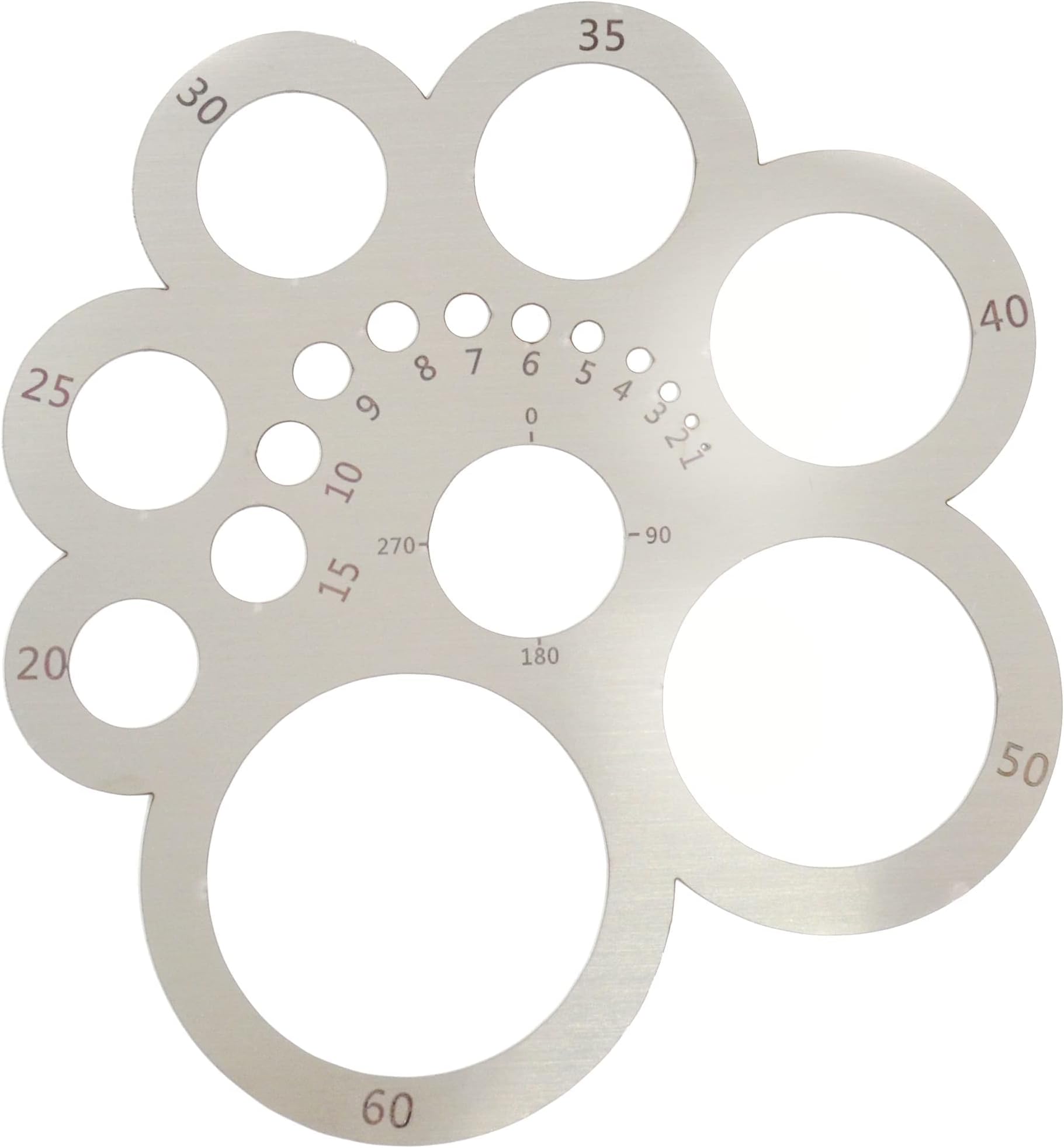 TERRIFI Round Leather Cutting Tool Corner Cutter Circle Drawing Template Stainless Steel Metal Ruler for Leathercraft Woodworking Sewing DIY Craft Supplies
