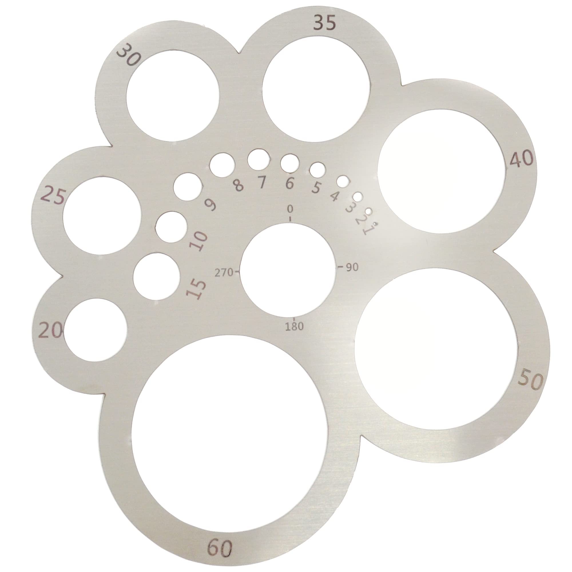 TERRIFI Round Leather Cutting Tool Corner Cutter Circle Drawing Template Stainless Steel Metal Ruler for Leathercraft Woodworking Sewing DIY Craft Supplies