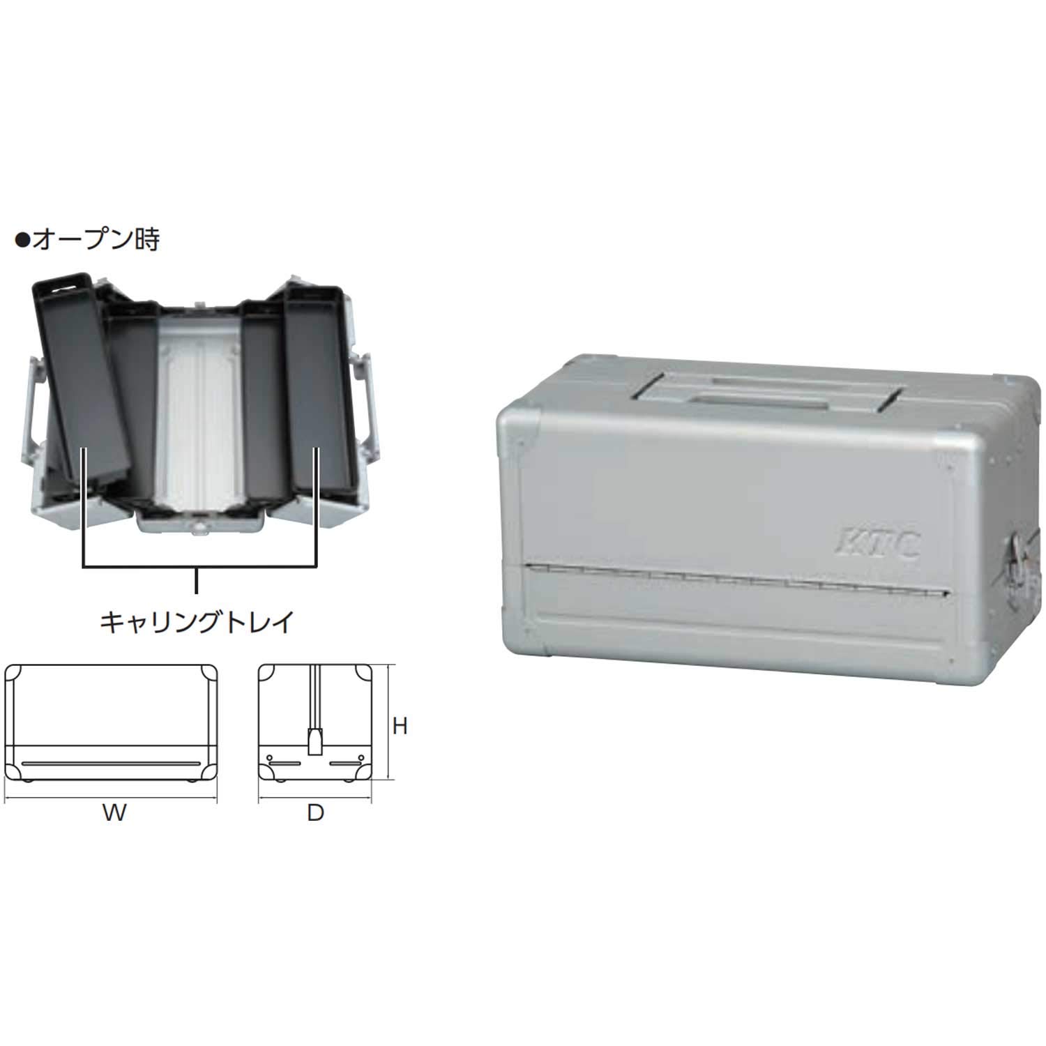Amazon | 京都機械工具(KTC) 両開きメタルケース メタリックシルバー 