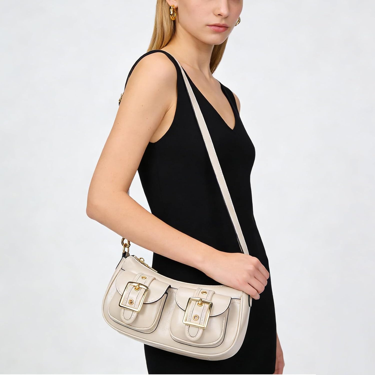 Shoulder Bag for Women Y2k Purse Leather Hobo Tote Handbag Trendy Going Out Purse Crossbody Everyday Purse - Image 3