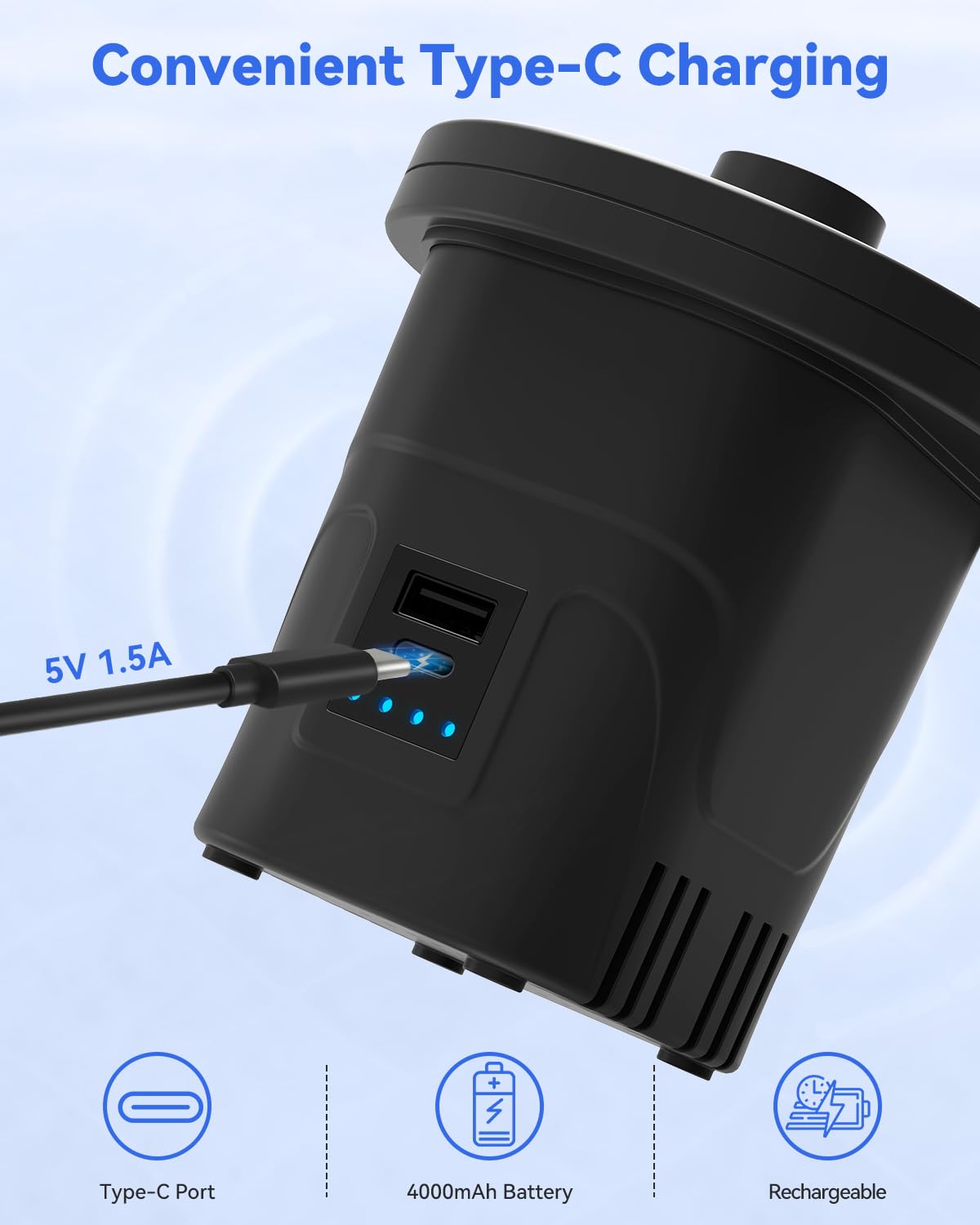 Pompa elektryczna, Dr.meter 150 W elektryczna pompka powietrza do materaców dmuchanych basenów, zabawek z 3 dyszami
