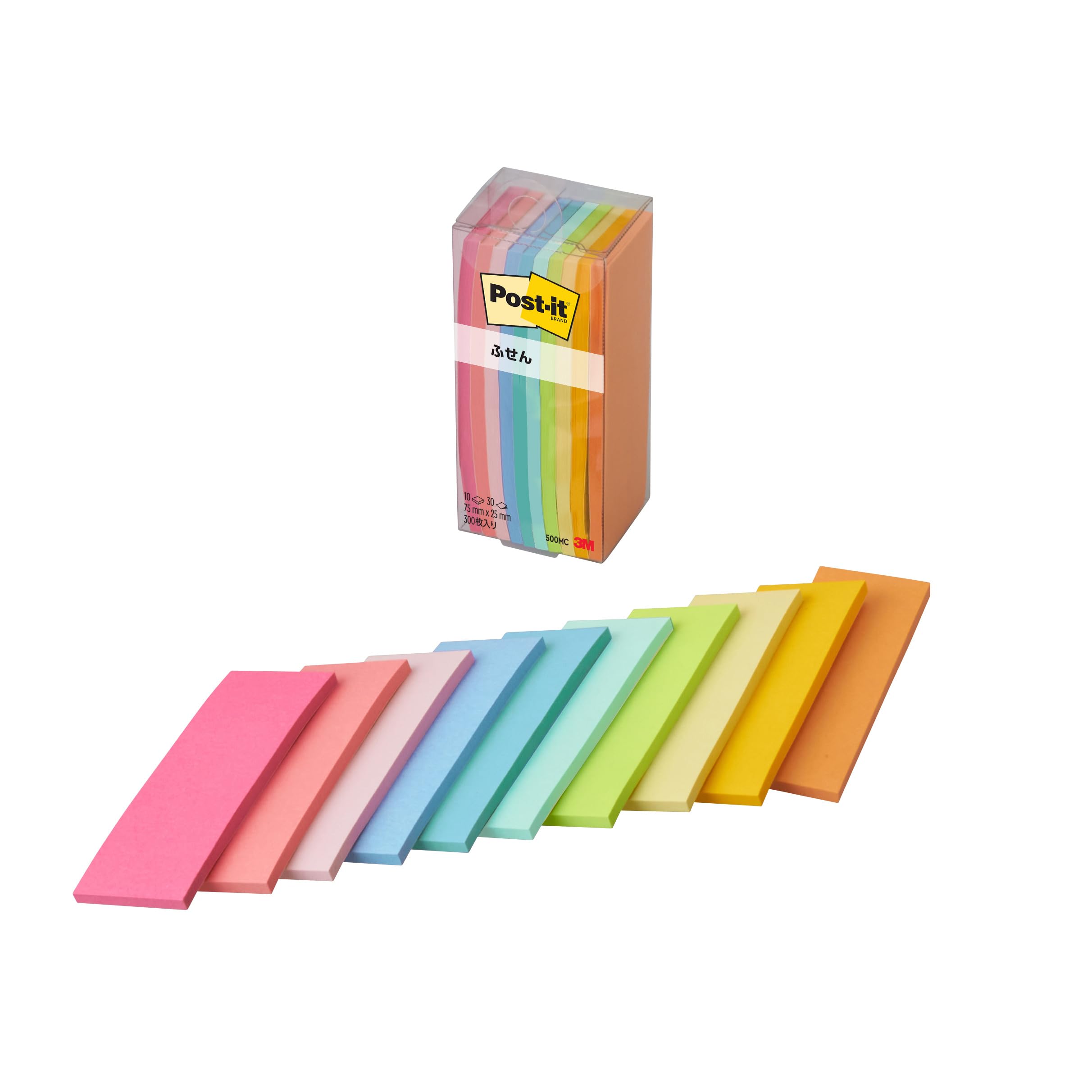 Amazon.co.jp: 3M ポストイット 付箋 かわいい 細い マルチカラー 75